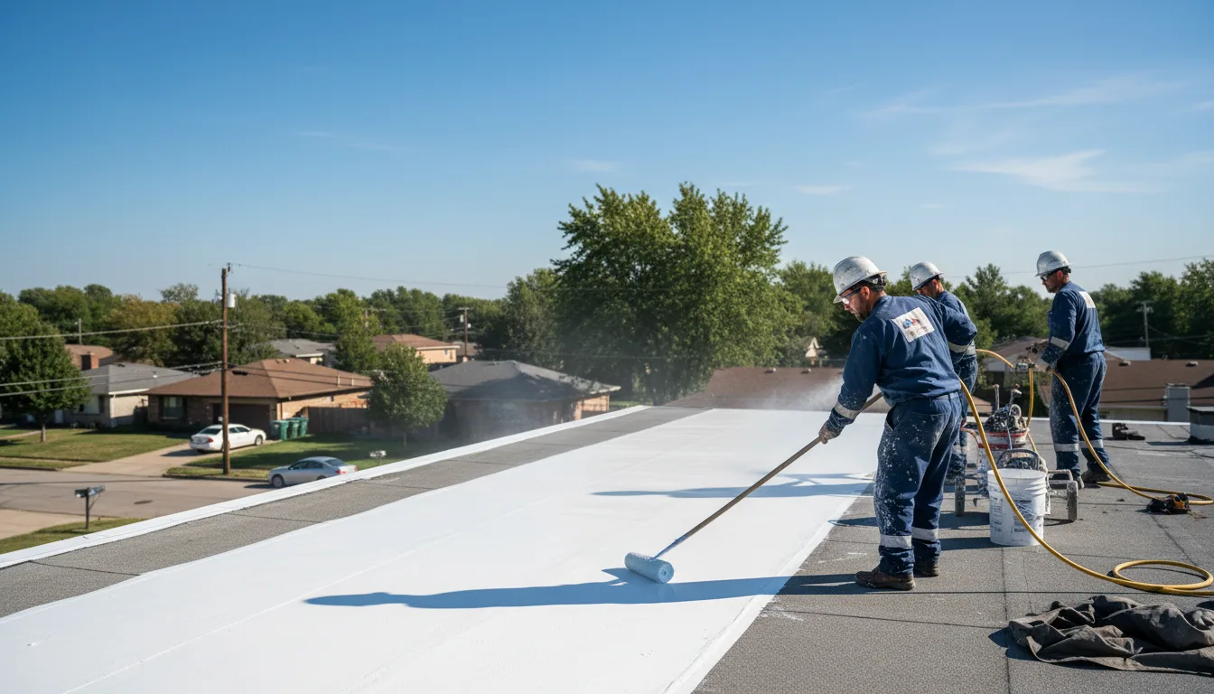 Commercial roof coating in Harmon, IL near me